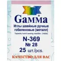 Gamma N-369 гобеленовые иглы ручные №28 25 шт в конверте острые для гобеленового шитья