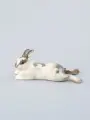 Фарфоровая статуэтка Кролик лежебока серый , Императорский фарфоровый завод