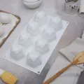 Форма для муссовых десертов и выпечки Доляна «Грани», 29,5×17,2 см, 8 ячеек (5,6×6,4×4,5 см), цвет белый