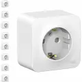 Розетка Schneider Electric Blanca с заземлением с защитными шторками белая для открытой проводки (комплект из 8 шт)