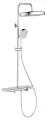 Душевая система ESKO (ST350) с полкой и изливом для ванной, хром