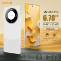 Новый смартфон Mate60 Pro, высокая конфигурация, русская версия, 6.78, Android 14, 5G, 16/256 ГБ, Белый