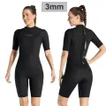 Гидрокостюм мужской/женский короткий, 3 мм, с коротким рукавом, M, Черный, Мужской