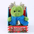 Мягкая игрушка на новый год Дракоша в шарфе