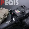 Тактический модуль PEQ-15 на планку Picatinny 3 в 1 фонарик, лазер зеленый и красный для обриз автомата, черный