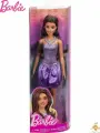 Кукла барби Barbie Fashionistas Doll #234 / игрушки для девочек с длинными каштановыми волосами, одетая в фиолетовую юбку-пузырь, подойдет в качестве подарок на день рождения