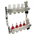 Коллекторная группа нерж со встроенными расходомерами в сборе, 1 х 11 выходов Евроконус 3/4 VALFEX VF.586.0611