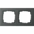 Рамка установочная Gira 2 поста, цвет Антрацит, серия Е2, 021223