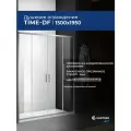 Душевое ограждение дверь в нишу SANTREK Time- DF-1500-C-Chrome 1500*1950 Прямое стекло Прозр 6 мм, профиль Хром