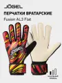 Вратарские перчатки футбольные Jogel Fusion AL3 Flat, цвет красный, размер 3
