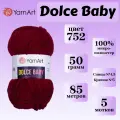 Пряжа для вязания плюшевая YarnArt Dolce Baby, цвет 752 бордовый, моток 50г, 85м, 5 мотков