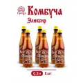 Напиток Комбуча Эликсир 6 шт х 0,5 л чайный гриб, мёд, иван-чай