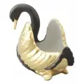 Конфетница Лебедь Rudolf Kampf черная с золотом
