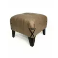 Пуфик в прихожую, банкетка в спальню, коридор, пуф на ножках Рем-мини 38х38 см