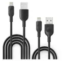 Комплект из 2 кабелей Ravpower Lightning MFI 0.9 м и 1.8 м, цвет Черный (RP-LC010)