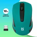 Defender Оптическая мышь Defender MM-605 52607, беспров, 2кн.+скр, зеленый (USB) (ret)