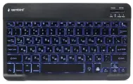 Клавиатура Gembird KBW-4N беспроводная 78кл 14Fn подсветка 7 цв порт Type-C 500 мАч ножничная тихая BT 5.0 черная
