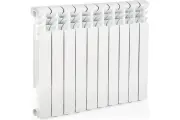 Радиатор алюминиевый Lammin 500/80 на 10 секций, цвет: белый.
