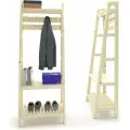 Вешалка напольная деревянная 189x70x41,6см прихожая в коридор в стиле Лестница