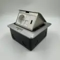 Встраиваемая выдвижная розетка для установки в пол 1 EURO, 1 HDMI и RJ45