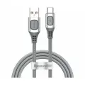Кабель Baseus Flash Multiple Fast Charge Protocols Convertible Fast Charging Cable USB to Type-C 5A 1m Silver (CATSS-A0S)