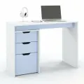 Письменный стол с тумбой, с ящиками Есэндвич S Grand Лаворо 110х50х75 см (Белый/Серенити)