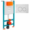 Инсталляция для унитаза VitrA V-Fix Core 732-5800-01 с кнопкой Origin 740-2480, цвет хром