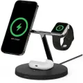 Док-станция BELKIN BOOST CHARGE PRO, беспроводное зарядное устройство для iPhone, Apple Watch и AirPods с MagSafe, 3 в 1 (Wiz017) Черный