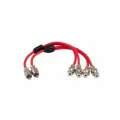 RCA кабель 0,2 метра, 2 канала, бескислородная медь (OFC), двойной экран, Aura RCA-BY2SE