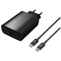 Сетевое зарядное устройство TFN Type-C PD 20W+Type-C, RU, черный