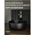 Раковина для ванной круглая накладная Teymi Lina D31 цвет черный матовый T50286