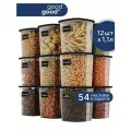 Банки для сыпучих продуктов good&good 12 шт контейнеры для хранения продуктов, для круп, 1 л - 12 шт