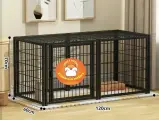 Усиленный вольер для собак с крышей 120х70х60 см черный