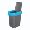 Контейнер для мусора 10л с поворотной крышкой 'Smart Bin', синий, удобный и практичный