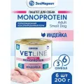 Влажный корм CHESTER VetLine Monoprotein для взрослых собак паштет из индейки 6 шт по 200 г