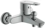 Смеситель для ванны с душем Cersanit Cari 63026 настенный, однорычажный, хром, глянцевый, латунный, без лейки, с керамическим картриджем