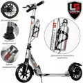 Городской самокат US Scooter Disk Brake Urban с ручным дисковым тормозом, амортизаторами и бутылкой NEW 2026 Серебристый