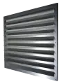Решетка вентиляционная 500х500мм с наружними жалюзями из оцинкованной стали