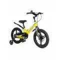 Велосипед детский Maxiscoo Space Deluxe 16 (2025), рама магниевый сплав, цвет Желтый Матовый