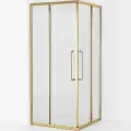 Душевой уголок Cezares Relax-304 90x90 RELAX-304-A-2-90-C-BORO профиль Брашированное золото стекло прозрачное