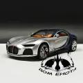 Машинка Bugatti Atlantic. Металлическая модель автомобиля Бугатти Атлантик суперкар 1:26 серебристо-синий 19см. Инерционная игрушка машина