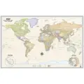 Геоцентр Политическая карта мира в английском стиле (МИРАНГ25АГТ), 102 × 160 см