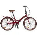 Складной велосипед SHULZ Krabi V-brake, колеса 24″, 3 скорости - сангрия