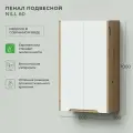 Шкаф пенал для ванной подвесной Итана Nill 60 600х300х1000 Белый глянец