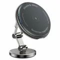 Автомобильный магнитный держатель c беспроводной зарядкой Yesido C306, 15W, Совместимость с iPhone 12-17/Android, Серый