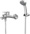 Смеситель для ванны с душем короткий излив RUSH Haiti (HA1935-44), хром, латунь, гарантия 5 лет