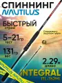 Спиннинг для рыбалки Nautilus Integral ITL-762ML 229см 5-21гр