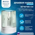 Душевая кабина мономах No Silicone (80x80) высокий поддон, стекло мозаика, универсальная, без крыши