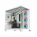 Компьютерный корпус ALSEYE Paladin-W (4 fans ARGB) TG White, стильный дизайн
