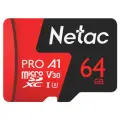 64GB Карта памяти MicroSD Netac P500 Eco Class 10 UHS-I + SD адаптер (NT02P500ECO-064G-R)